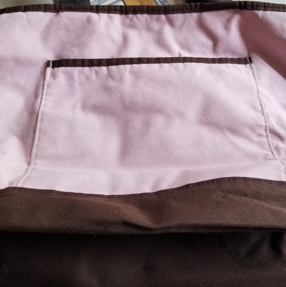 Pink & Brown Diaper Bag with Changing Pad - Picture 4 of 12